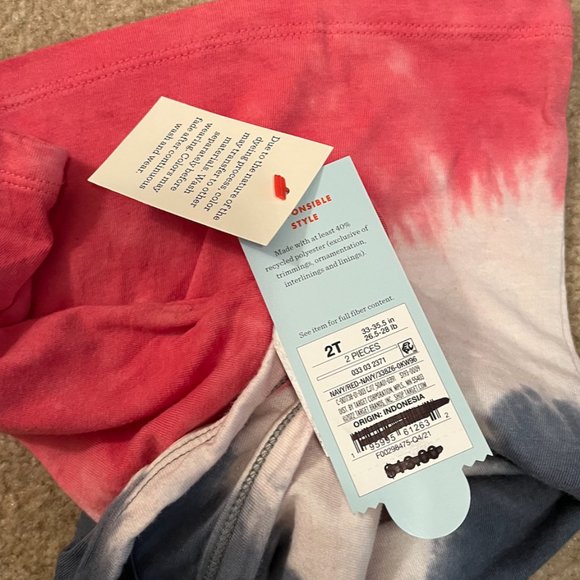 NWT 2T Cat & Jack Boys tank/shorts set, July 4th tie dye - Picture 6 of 6